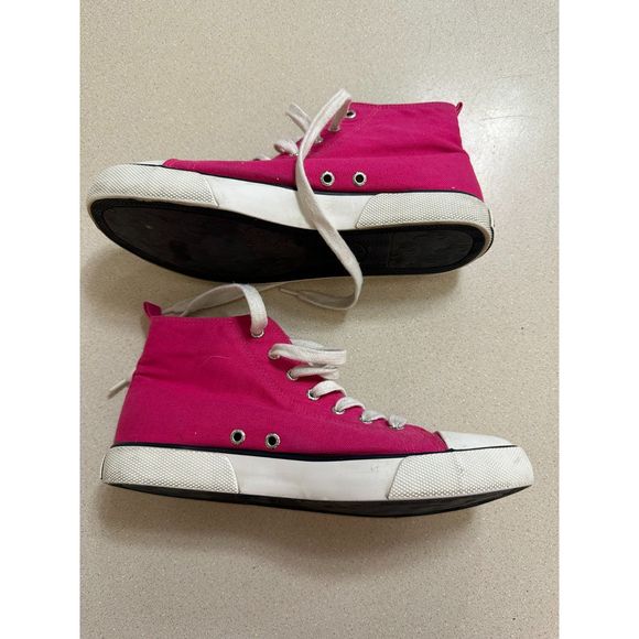 Polo Ralph Lauren Pink High Top Sneakers, Size 6 - Picture 4 of 7